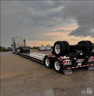 2026 XL Specialized 45 Ton Lowboy Trailer - 29ft Well S-T-R-E-T-C-H to 50ft, Quad Axle, Hydraulic Detach, Outriggers, Pony Motor, Two Flip Axles