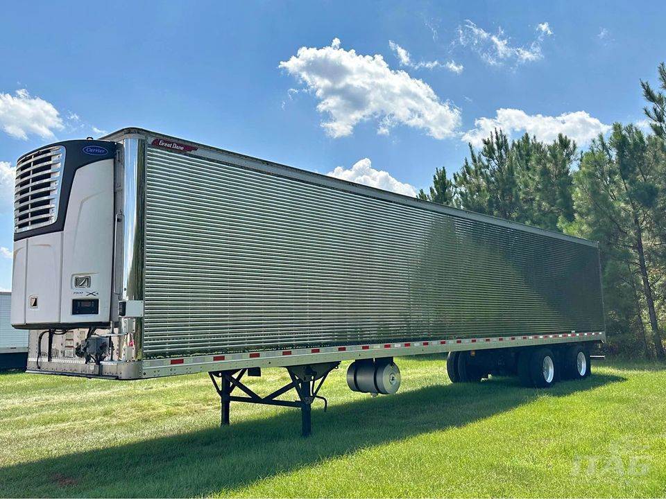 2020 Great Dane 53ft Reefer Trailer 13,000 Hrs, Carrier Unit, Spread Sliding Axle, Swing Doors