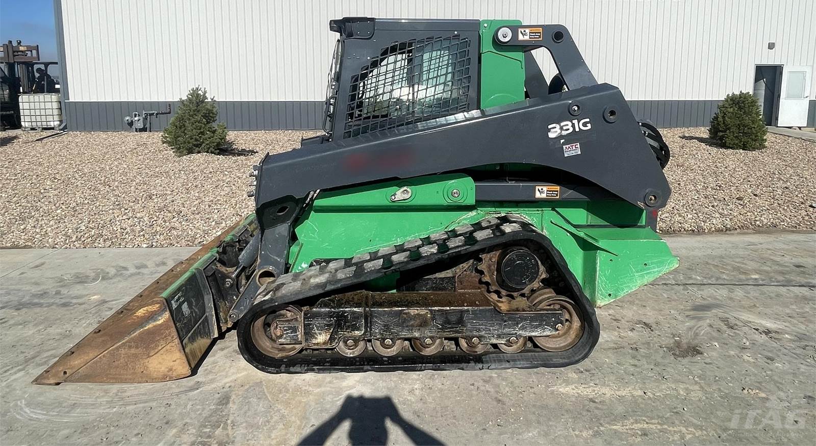 2018 John Deere 331G Skid Steer Bucket, 1,691 Hrs, 91 Hp, Enclosed Cab, Heat and A/C, Keyless