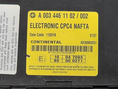 Freightliner Cascadia Body Control Module Part # A 003 446 11 02/002