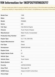 1996 Mack RD688S Cab Behind Engine For Sale | Opa Locka, FL | 7660 ...