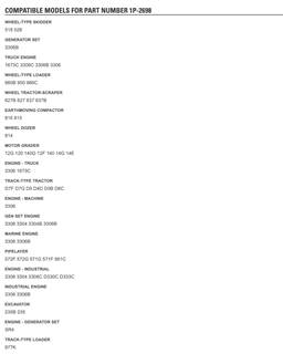 Caterpillar 3306 Oil Fill Tube Part # 1P-2698