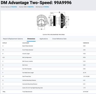 Cummins ISL Fan Clutch Part # 989996