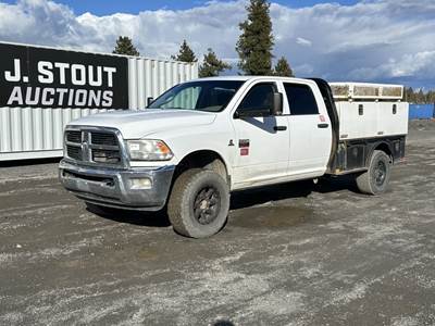 2012 Dodge Ram 2500 HD Crew Cab 4X4 Flatbed Truck