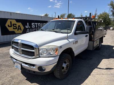 2008 Dodge Ram 3500 HD 4X4 Flatbed Truck