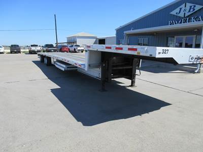 Benson 53x102 Aluminum Drop Deck Trailer - Air Ride, Sliding Spread Axle