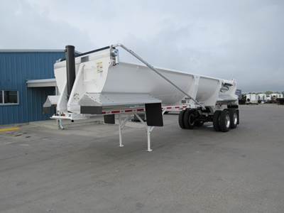 DURA HAUL 34 ft Half Round End Dump Trailer - Tandem Axle, Steel, Single Point