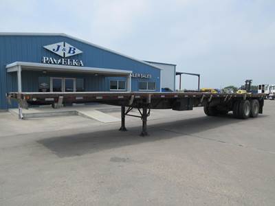 Lufkin 45x96 Steel Flatbed Trailer - 4 Spring, Sliding Axle