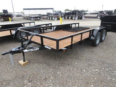 Falcon 16x83 Tandem Axle Steel Tag Trailer - Spring