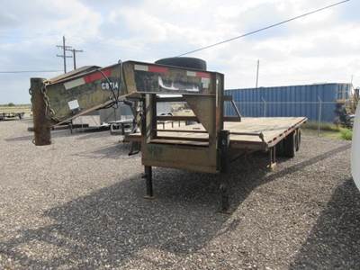 Texas Pride 25' FLATBED GOOSENECK TRAILER Tandem Axle Steel Tag Trailer - Spring, Fixed Axle