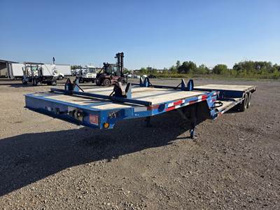 Falcon 35x102 Tandem Axle Steel Double Drop Trailer - Spring, Fixed Axle