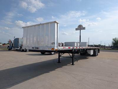 Transcraft 48x102 Steel Flatbed Trailer - Air Ride, Sliding Axle