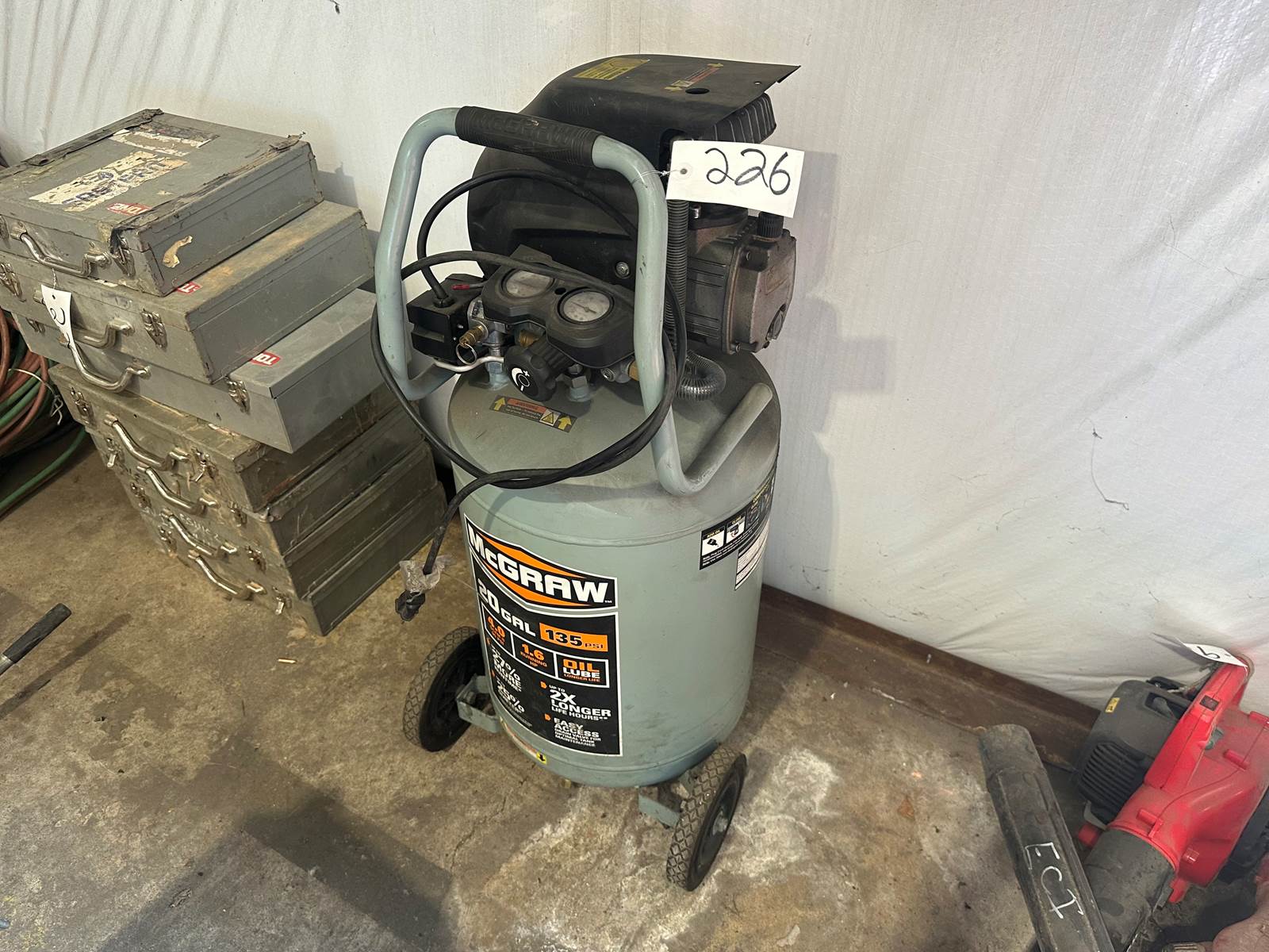MCGRAW 20 GALLON ELECTRIC AIR COMPRESSOR For Sale Livingston, LA