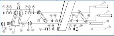 (NEW) OEM REPLACEMENT - PC200, PC210, PC228UU EXCAVATOR BUSHING DIPPER AT LINK (Image 12) PART# 205-70-12170