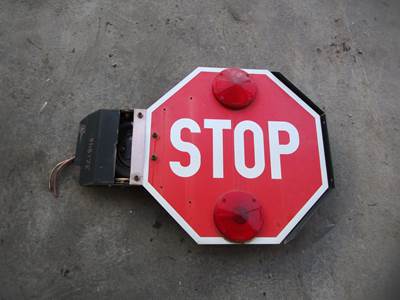 (GOOD USED) International 3800 Amtrak School Bus Extending Side Stop Sign OEM