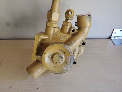Caterpillar 3126 Water Pump and Thermostat Housing PN: 187-8957, Pulley# 7W3780