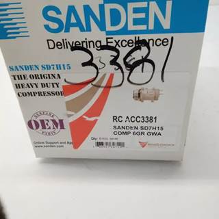 Road Choice Sanden SD7H15 6 Groove A/C Compressor p/n ACC3381, Core Charge: 0.00