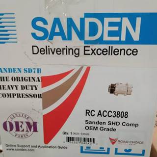 Road Choice AcC3808 Ac Compressor Sanden 4368 4077 Peterbilt Kenworth F696003111