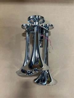 New Trux Thorn-1, 3 Bell Air Powered Train Horn. 130-135 Decibels, Chrome Plated