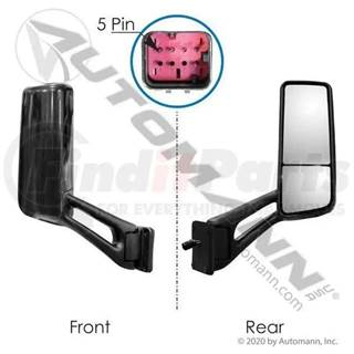 Automann Mirror Assembly w/ Black Cover Right Peterbilt, Part # 563.75005