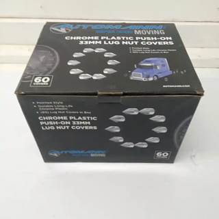 Automann 562.A4007CP-BX60 33mm Chrome Spiked Lug Nut Covers 4 1/8" Push-On 