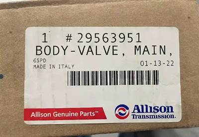 Allison 29563951 Body Valve Main 6 Spd, Core Charge: 0.00