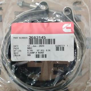 Genuine Cummins V-Band Clamp EGR Cooler Turbo ISX QSX X15 Exhaust, Part # 3683145
