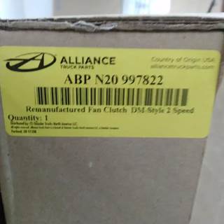 Alliance DM Style 2 Speed Fan Clutch (Hub) for Cummins ISX15, Part # ABP N20 997822