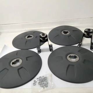 FlowBelow Aero Wheel Cover Kit Gray for Freightliner Cascadia Duals, Part # A22-74255-023