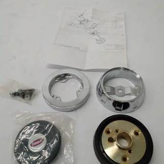 Peterbilt Wheel Horn Button Assembly , Chrome p/n PB3C, Core Charge: 0.00
