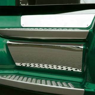 Trux TK-1603 Stainless Steel Lower Front Step Kick Plates for Kenworth T660/T680 2007-2017