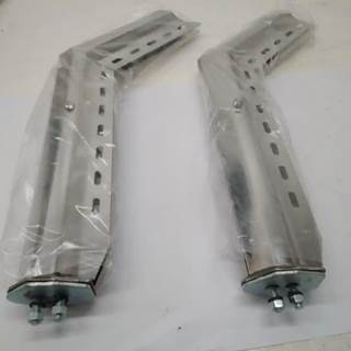 Trux TU-9223 45° Angled 30" Stainless Steel Mud Flap Hangers Set, 1-1/8" Spacing