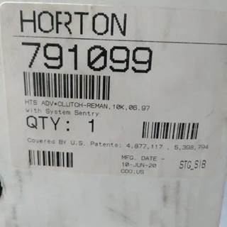 Part Type: Fan Clutch (Hub) - Horton Reman Fan Clutch p/n 791099   The Horton