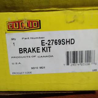 Euclid Brake Kit E-2769SHD  Replaces Dayton/Batco 081088, 08108830, 08108831,