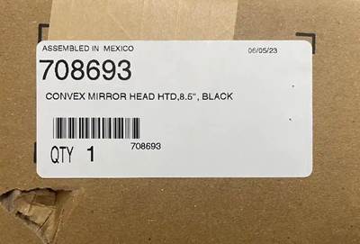 Autocar 8.5 In. Convex Heated Head Mirror 708693, Core Charge: 0.00