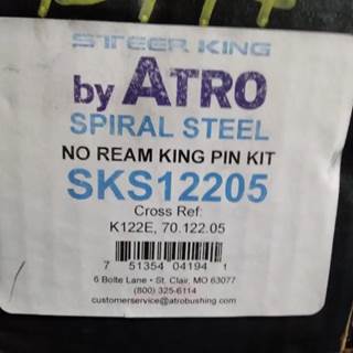 Steer King By Atro Spiral Steel No Ream King Pin Kit p/n SKS12205   Replaces