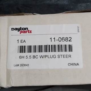 Dayton Parts 11-0682 6 H 5.5 Bc W/Plug Steer, Core Charge: 0.00