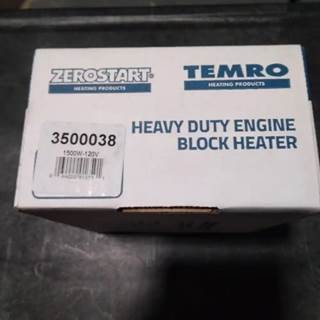 Zerostart Heavy Duty Engine Block Heater 1500W - 120V p/n 3500038, Core Charge: