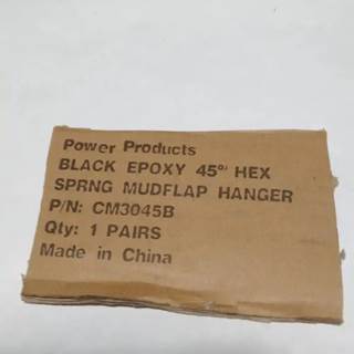 Power Products  Black Spring Loaded Angled Mud Flap Hanger Set p/n  CM3045B 