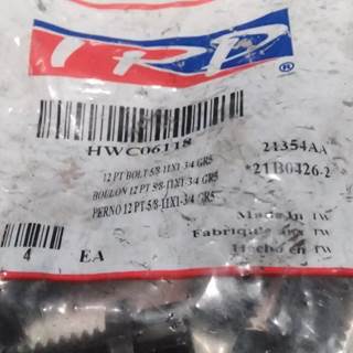 Pack Of 4 TRP 12 Point Bolt 5/8-11 x 1 3/4 GR5, Core Charge: 0.00