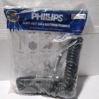 Phillips Industries 24-4951 Non-ABS Permacoil Coiled Cable 20 ft with Zinc Die-Cast Plugs
