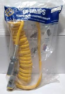 Phillips 15' Yellow Coiled ISO Cable Assembly w/ 7-WAY QCP Plug, Part # 319923