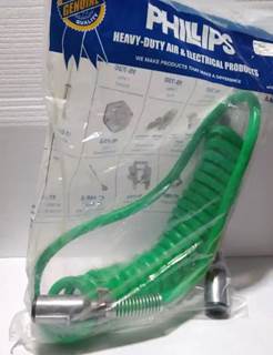 Phillips Permacoil 15' 7-WAY ABS Green Coiled Power Cable Assembly, Part # 30-4921