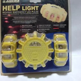 Ancra HELP Emergency Road Safety Light Kit 3 LED Puck Lights Magnetic Mount, Part # 50440-10