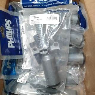 11-Qty Phillips Industries 15-336 Dual Pole Plug Zinc Die Cast With Cable Guard,