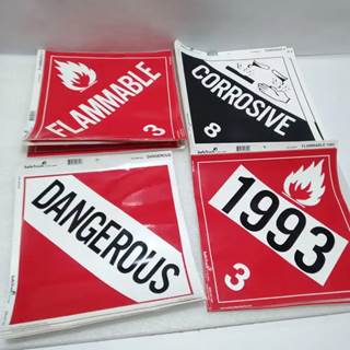 Smart Truck Assorted Placard Decals Box, 12 Each MSZ-EZ2/MSZ-EZ1/TD1993/MSZ-EZ4