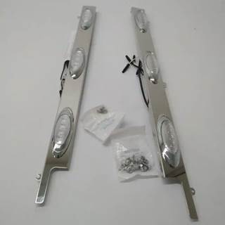 Phoenix Design Stainless Steel Cab Panels Pair Peterbilt 388/389 Amber LED Lights, Part # A9921155