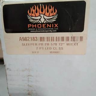 Phoenix Design Stainless Sleeper Light Panels Pair Peterbilt 567/579, Part # A982183