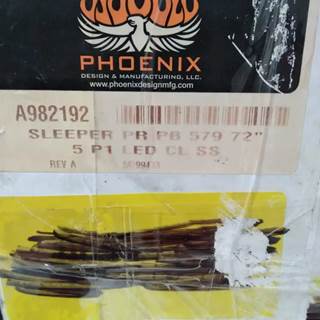 Phoenix A982192 Peterbilt 579/567 72" Sleeper Cab Light Trim Panels Clear LED