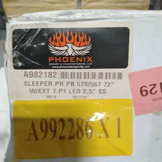 Phoenix Sleeper Panel Amber LED Lights for Peterbilt 567/579, Part # PA982182